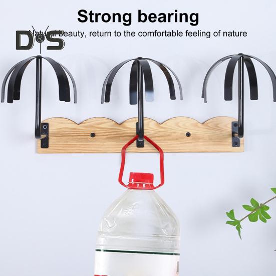 Wall Mounted Wig Hanger Rack Wooden Storage Organizer Strong Load-bearing Simple Installation Wig Display Holder