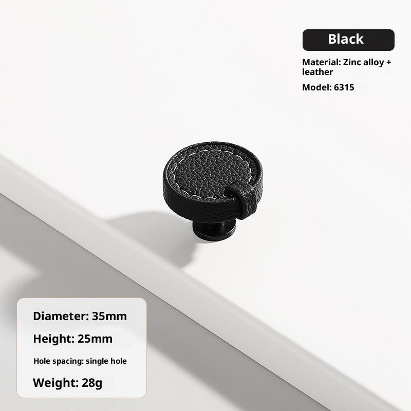 Zinc Alloy Leather Handle Shoe Cabinet Knobs And Handles Kitchen Cupboard Door Pulls Drawer Knobs Furniture Handle Hardware