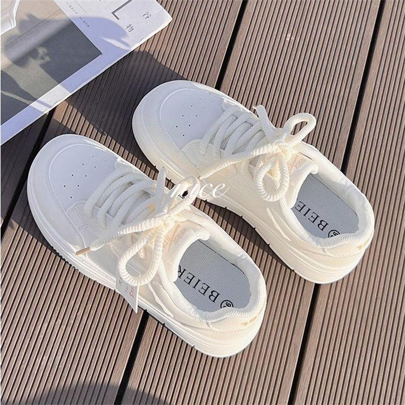 Thick-soled Muffin Bottom Trend Wear-resistant Heightening Ulzzang Little White Shoes Casual Shoes Dad Shoes Thick-soled Sports Shoes Women