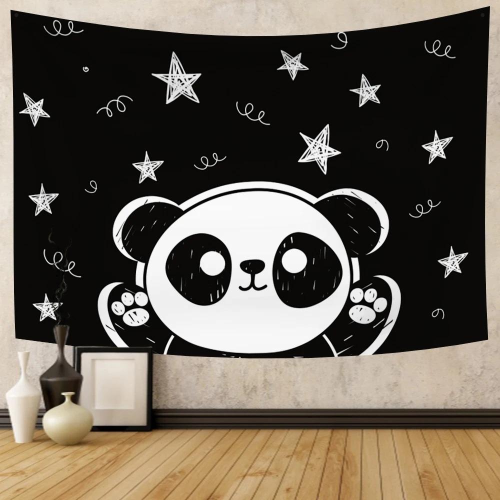 Китайский панда милый декоративный гобелен домашний декор стены офис гостиная гобелен — фото 12