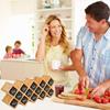 Phyllia Bamboo Spice Rack Organizer 4-Tier Countertop Organiser, Criss-Cross Kitchen cabinet Free-Standing Countertop Storage shelf Fit for Spice