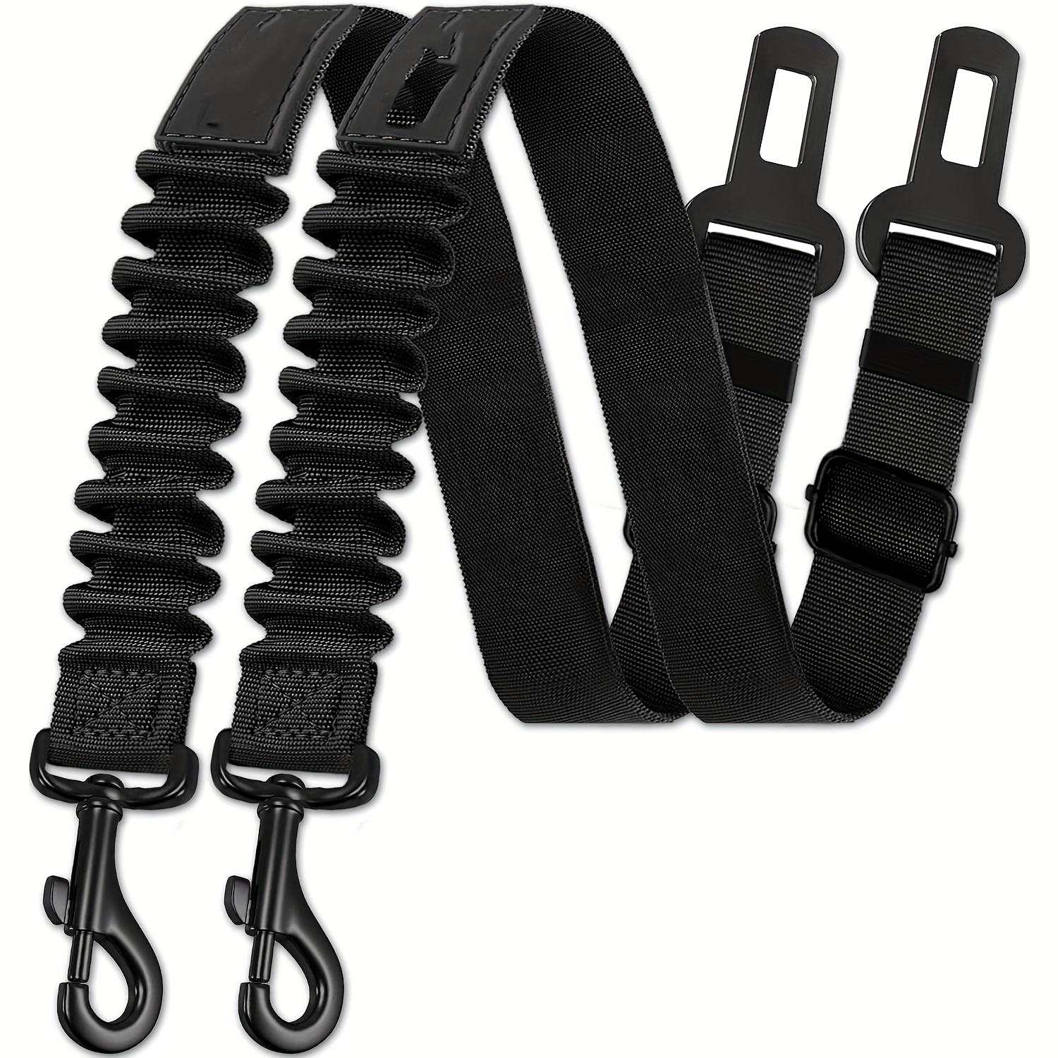 Dog Seat Belt, Retractable Dog Car Harness Adjustable Dog Seat Belt for Vehicle Nylon Pet Safety Seat Belts Heavy Duty & Elastic