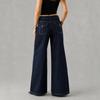 Jeans Elasticizzati a Gamba Dritta da Donna Trendy Larghi a Gamba Larga Pantaloni in Denim con Tasche Comfort Stretch Pantaloni in Denim Baggy Jeans a Vita Alta per Donna