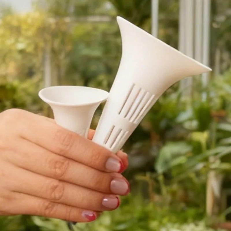 Plant Breathable Watering Device Home Conical Root Protection Tube Plastic Soil Aerator Tube Potted Flower Prevent Root Rot Tool