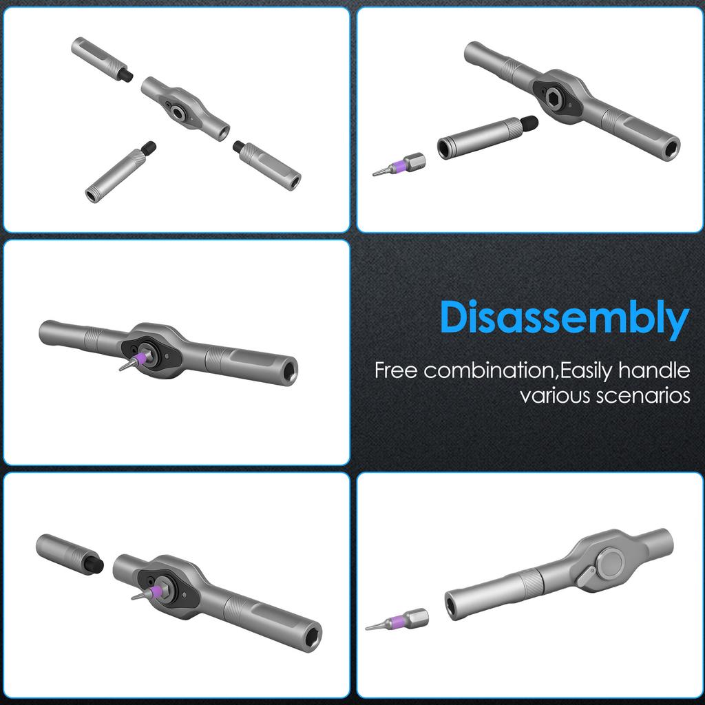 42 IN 1 Magnetic Screwdriver Set DIY Ratchet Screwdriver Set Multi Bit Drive Set with Detachable Handle Time Saving for Furnitur