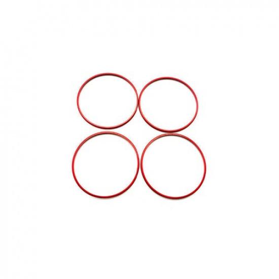 For Mercedes-Benz GLC 2016- Aluminum Red Inner Door Horn Frame Cover Trim 4X