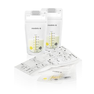 Medela Breast Milk Storage Bags, 180ml, 25 Bags. Easy-to-use Vertical Design; Can Also Be Stored Flat (renewed Version). Gently Supports Breastfeeding