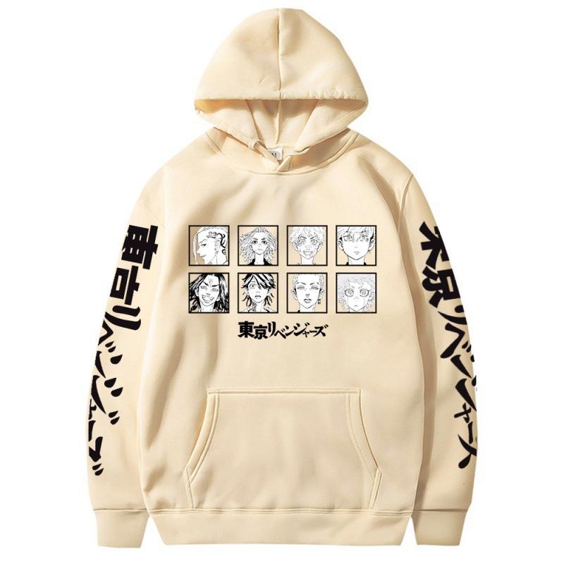 Japanische Animation TokyoRevengers Mikey Marken-Hoodie Y2K Kleidung Vintage Herbstmode Unisex Langarm-Pullover