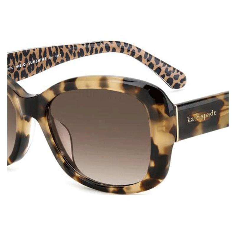 Kate Spade Color Block Design Irregular Shape Sunglasses Women's Tortoiseshell ELOWEN/G/S