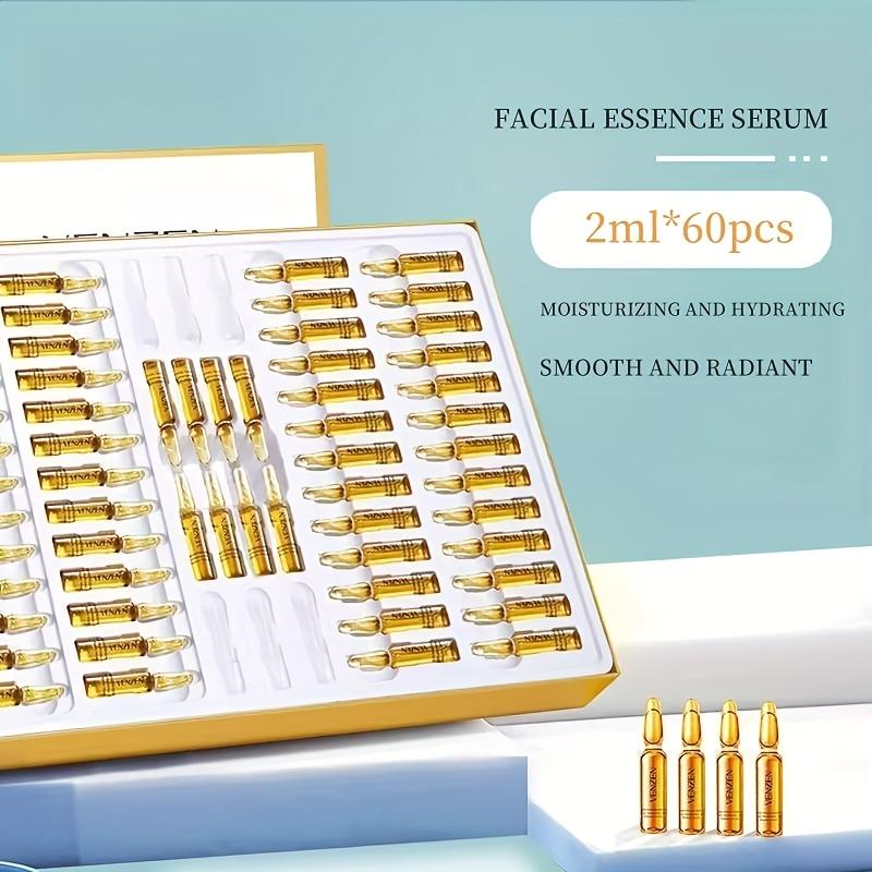Dichlorobacterium Hyaluronsäure Essenz Serum Ampullen, Angereichert mit Kollagen, Niacinamid & Glycerin, Tief Feuchtigkeitsspendende & Hautglättende Hautpflege