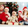 Plush Christmas Hat for Adult Kids Thickened Warm Santa Claus Red Xmas Hats Cap Merry Christmas New Year Party Decoration
