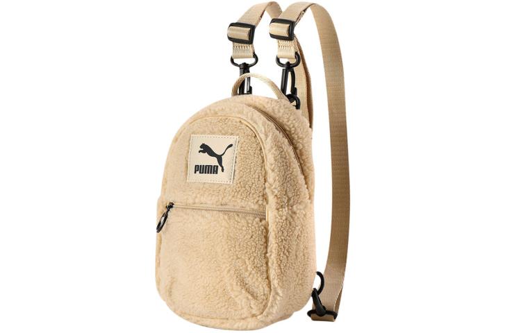 PUMA Zip Closure Sherpa With Fabric Backpack Regular Women s Khaki 078190-02