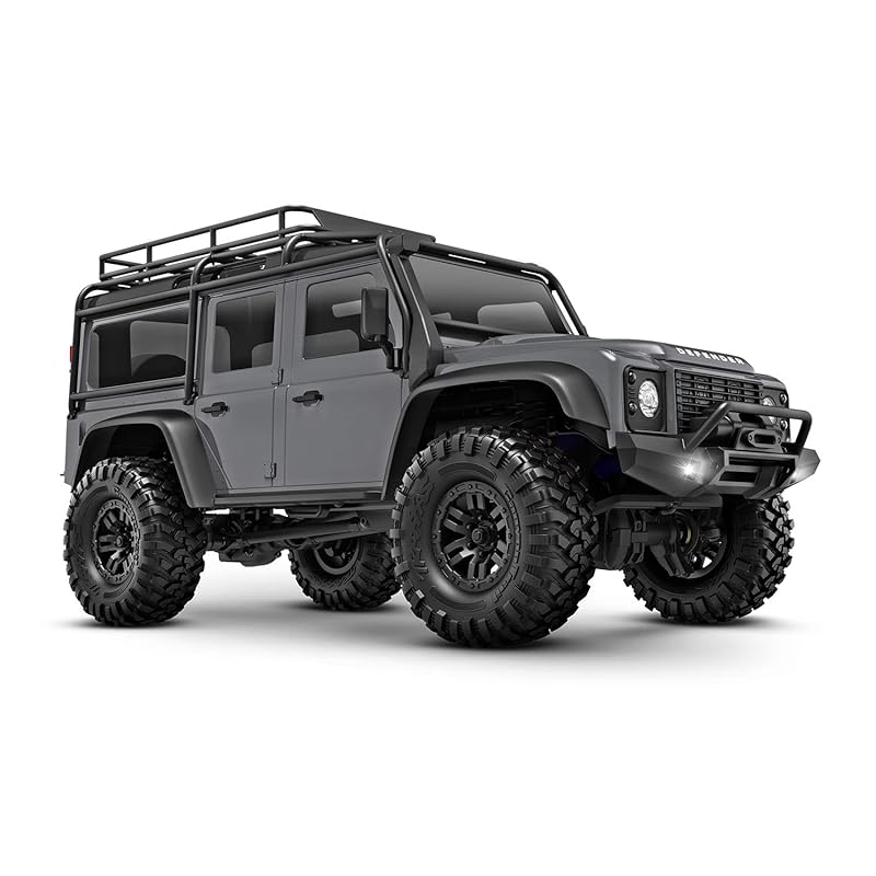 

Масштабний та трейловий гусеничний автомобіль Traxxas TRX4M Land Rover Defender сріблястого кольору