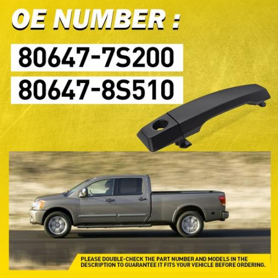 fits Nissan Titan Outside Outer Exterior Door Handle Primed Driver Side Front