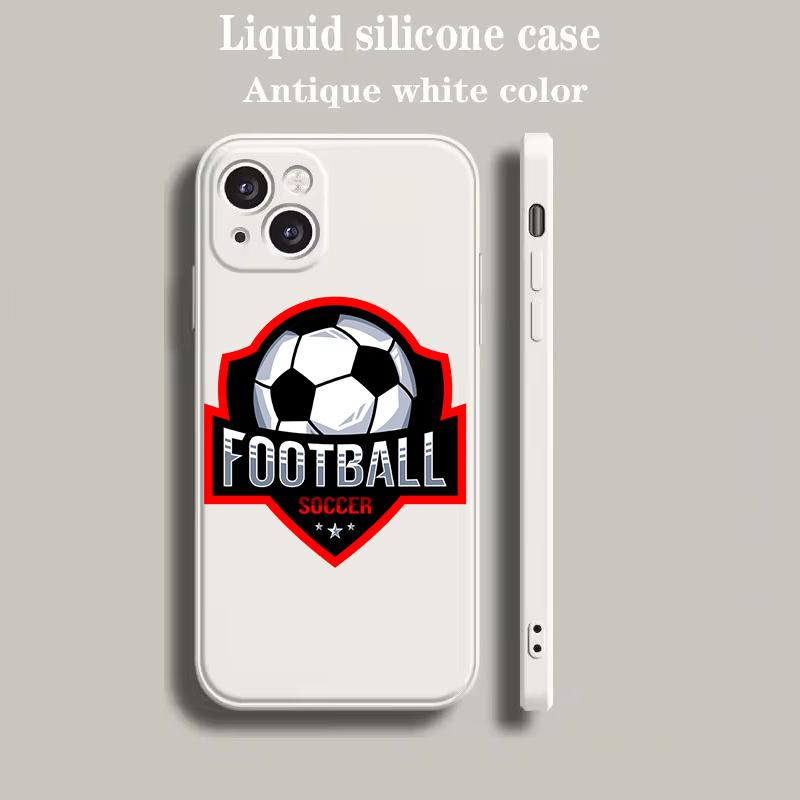 Football Sport Phone Case for iPhone 16 15 14 13 12 Pro Max 11 Pro Max 7 8 Plus XS XR Luxury Silicone Shell Capas Fundas
