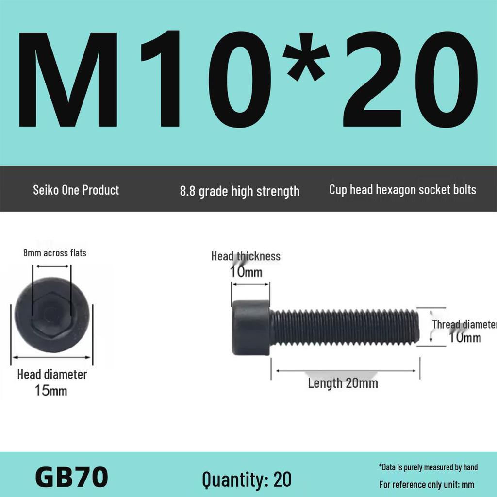 8.8 High-Strength Socket Head Cap Screw Bolt (M4-M16)