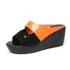 Fashion High Heels Women Crystal Slippers Wedges Fashion Summer Shoes 2025 New Luxury Flip Flops Elegant Sandals Dress Zapatillas Mujer