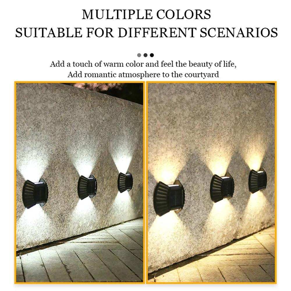 1-4 STÜCKE Auf und Ab Solar Wandleuchte Außen Wasserdicht Auf und Ab Leuchtende Beleuchtung für Gartenzaun Dekoration Sonnenlicht