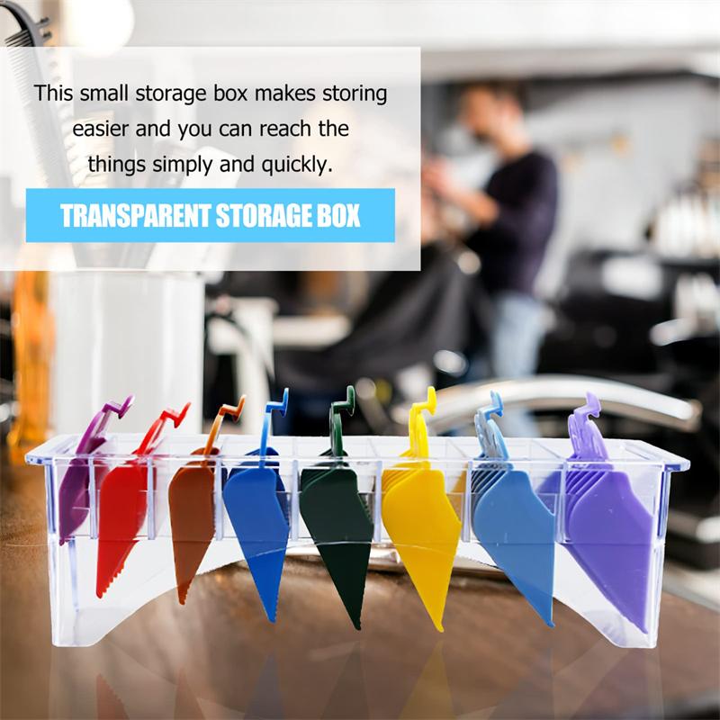 8/10 Grid Guide Combs Storage Box Professional Trimmer Limit Comb Organizer Case Holder Barbershop Hairdressing Tools Accessory