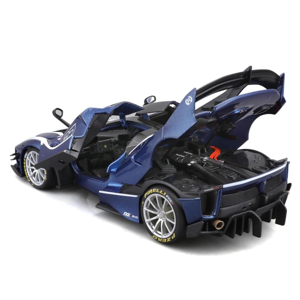 Bburago 1/18 Scale Ferrari FXX K EVO Blue / Diecast Model Car 18-16012 (#27)