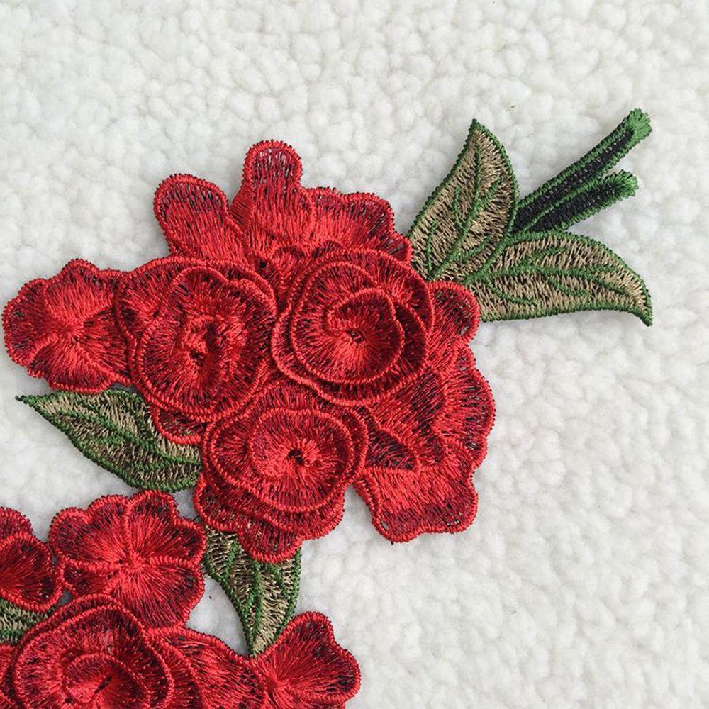 Scrapbooking DIY Embroidered Jeans Decor 3D Flower Applique Patch