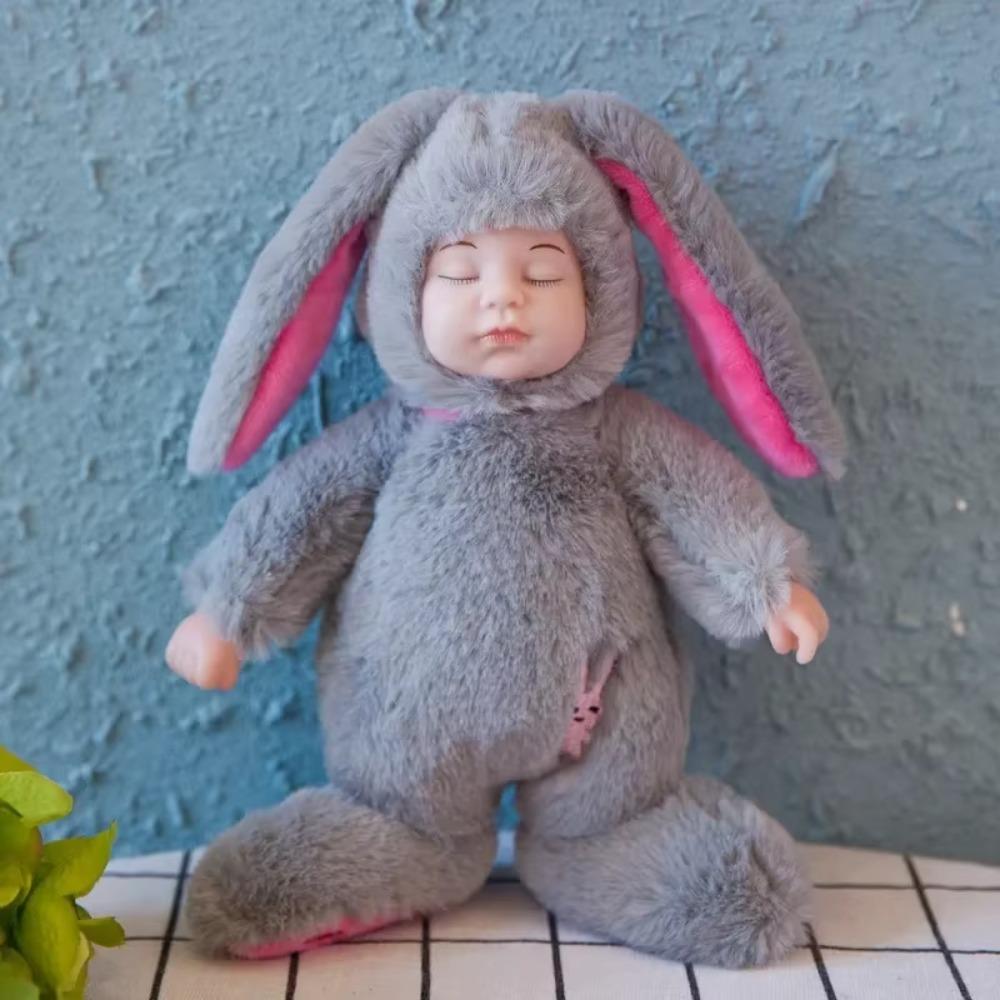 

Lifelike Reborn Baby Dolls Plush Body Lifelike Newborn Dolls Sleeping Girl Dolls Stuffed Plaything Easter Stuffed Animal Bunny Rabbit 40cm 15.7inch