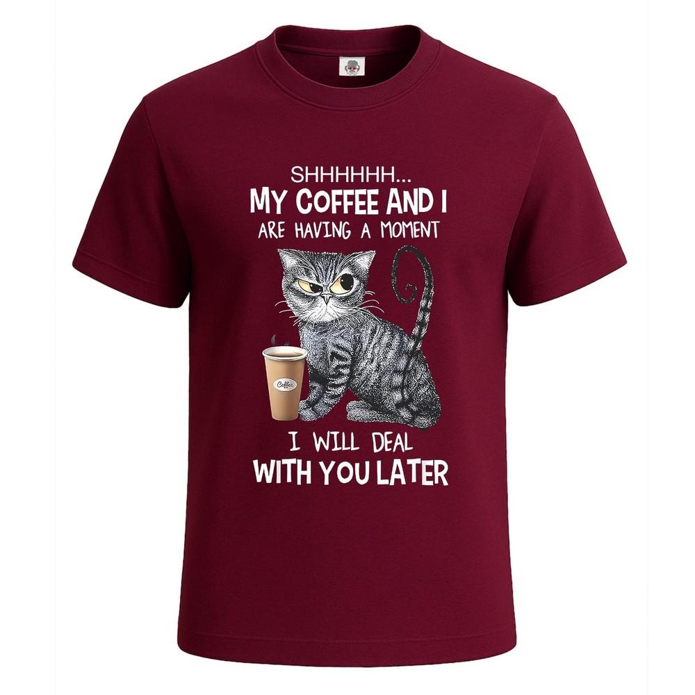 My coffee and i are enjoying a moment tshirt for mens novelty gift tee top