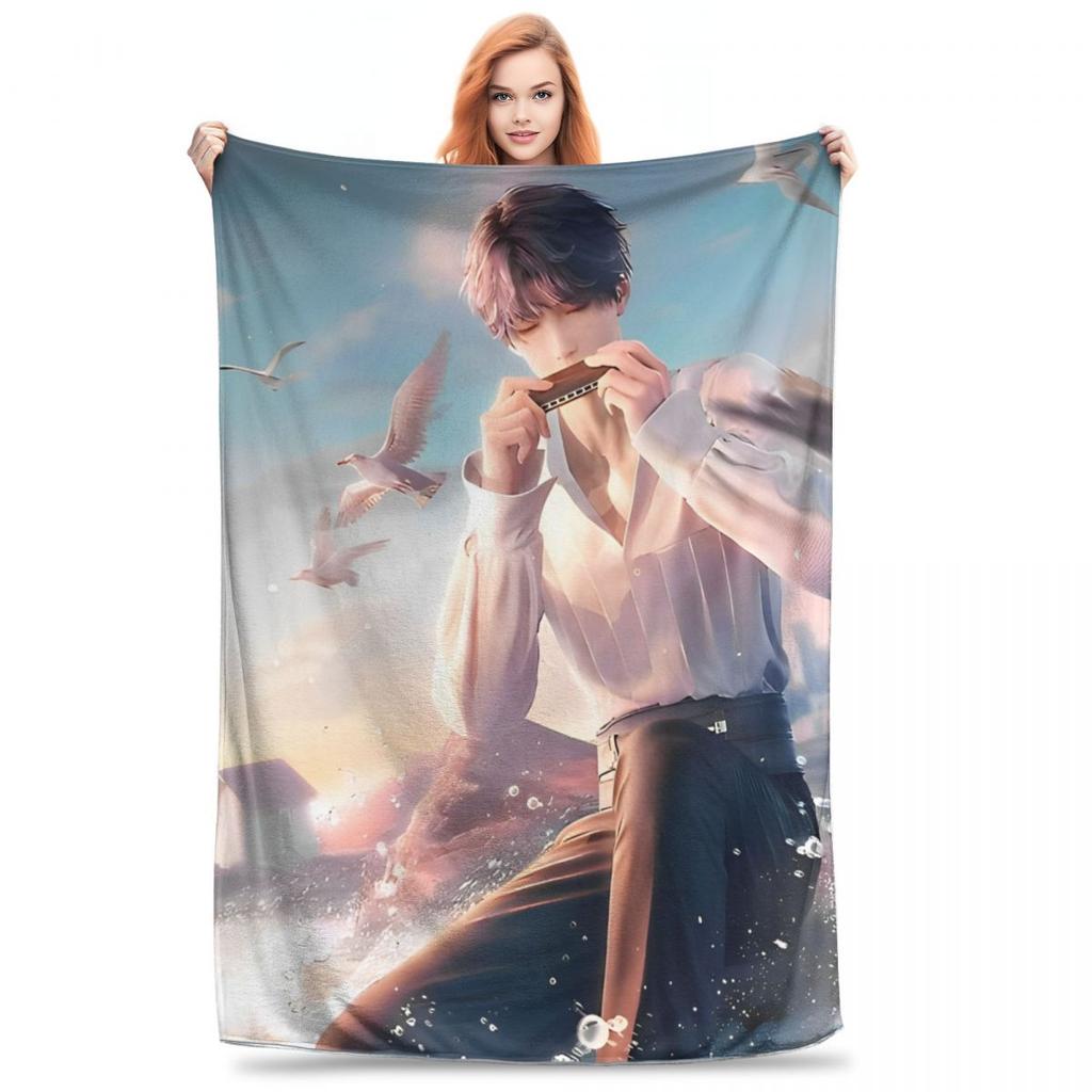 Sylus Love And Deepspace Art Blanket Cover Flannel Lightweight Throw Blankets for Car Sofa Couch Bedroom Quilt