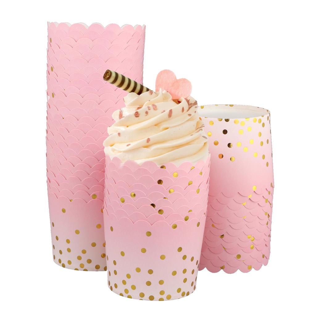 50 Pcs Colorful Greaseproof Paper Baking Cups Large 5 Oz Cupcake Paper Liners Di