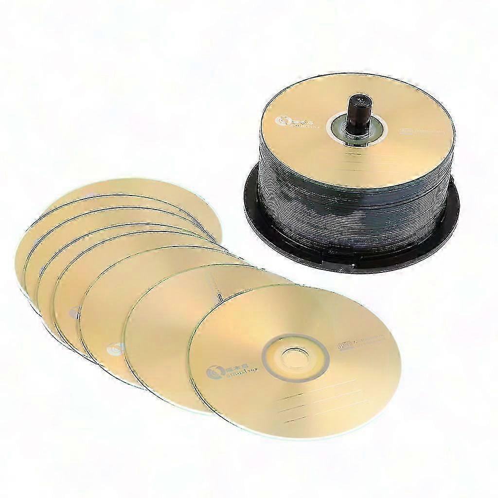 Lot de 50 CD-R vierges enregistrables - Vitesse élevée 52x sur broche | Capacité 700 Mo 80 min, Surface dorée | Excellent pour les solutions audio et de sauvegarde de données