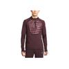Nike Solid Color Half-Zip Stand Collar Warm Up Jacket Men Outerwear Burgundy DC9169-652