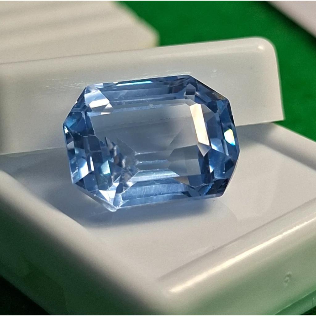 Emerald Cut Natural Aquamarine Blue 15-17 Ct Beautiful Certified Loose Gemstone