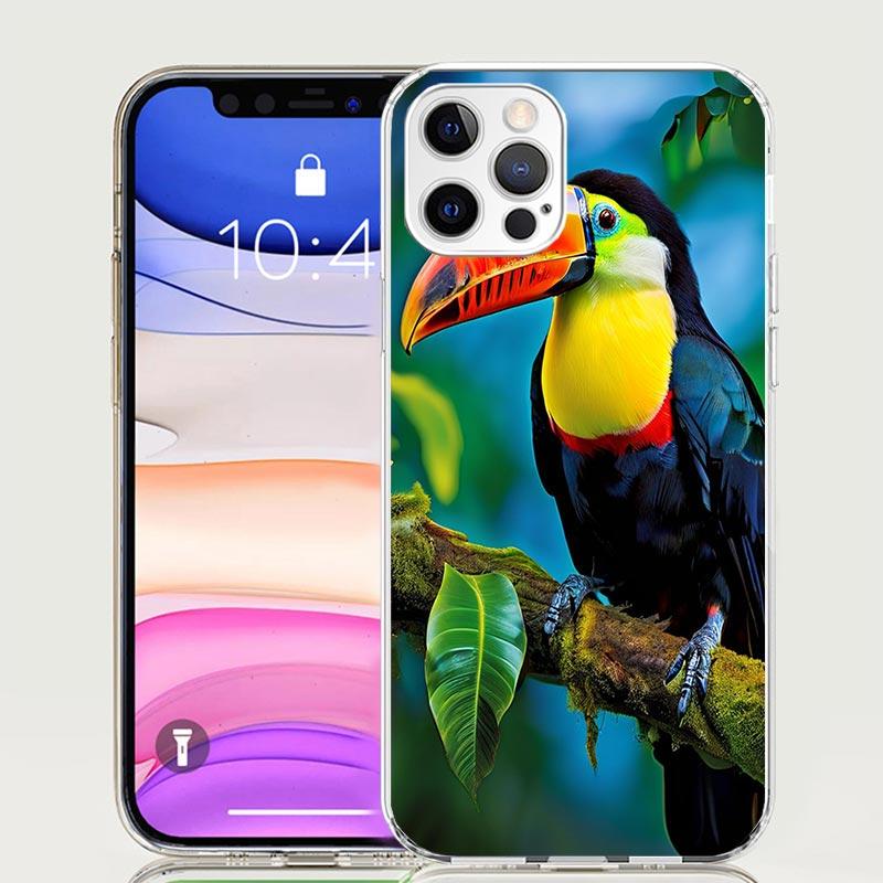 Tropical Toucan Phone Case For iPhone 17 Air 16 15 Plus 11 14 Pro Max 13 Mini 12 7 8 + SE Pattern Art Customized Cover 17 Air 16