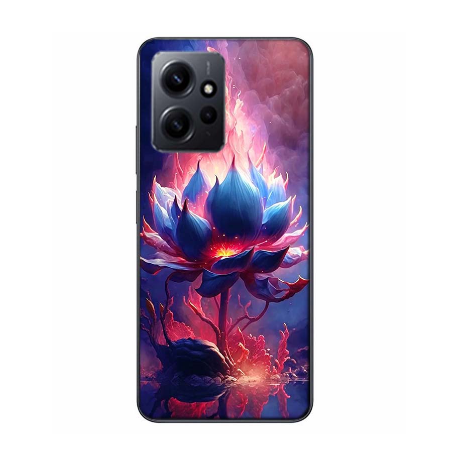 Buddhist Fire Lotus Phone Case For Redmi Note 14 15 Pro 5G 13 12 Pro Plus 11 11T 11E 11S 10 Pro 10S 9 9S Cover Cell Clear TPU Ca