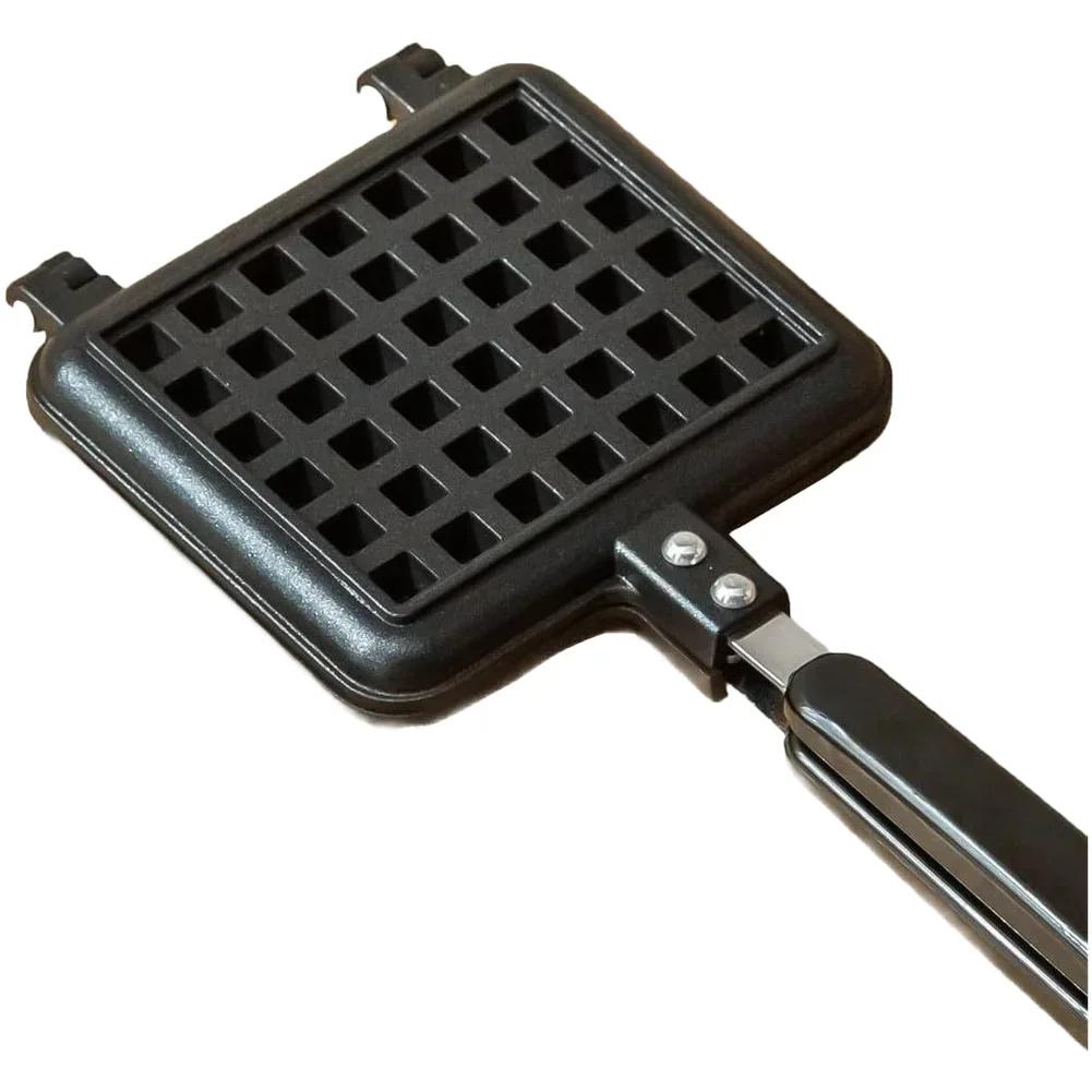 

33.5*14cm Waffle Maker Versatile Stovetop Tool Stovetop Waffle Iron Nonstick Coating Easy Food Release Quick Cleaning