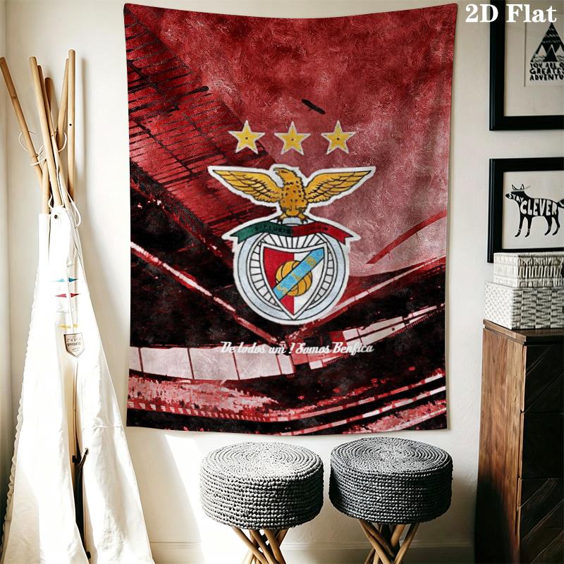 S.L. Benfica Wall Tapestry Aesthetic Wall Hanging Printed Fabric Blanket Decorative Tapestries for Bedroom Living Room Home Decor