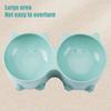 Yousheng Pet Double Bowl Cartoon Cat Head Shaped Food Bowl Neck Guard Non-slip Cat Water Bowl Pet Accessories