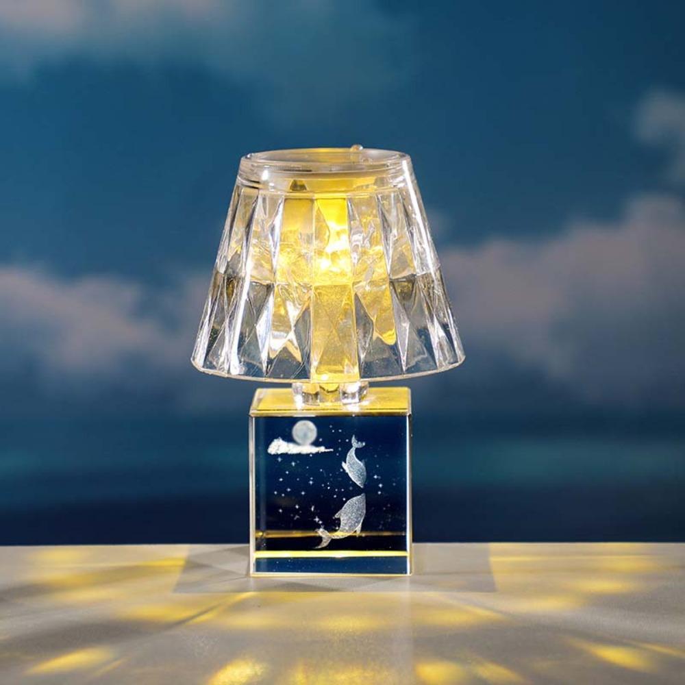 LED Modern Crystal Table Lamp Acrylic Bedside Night Light Creative Crystal Desk Lamp Home