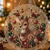 Weihnachts-Perlenmalerei Sonnenfänger-Set Bastelset Metallkette 3D Perlen in gemischter Größe Basteln Festliche Fensterwand Dekoration