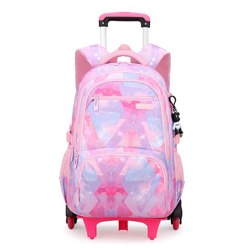 Lightweight Trolley Backpack for 3-6 Grade Students – Stair-Climbing Design for Boys and Girls