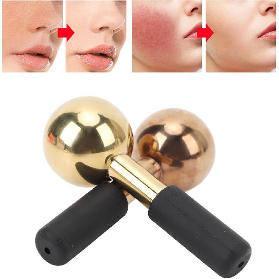 2Pcs Unbreakable Stainless Steel Ice Globes,Cooling Facial Roller Cryo Sticks for Skin Care, Puffiness, Wrinkles, Dark Circles