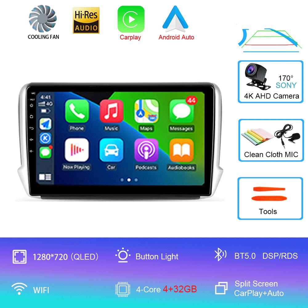 For Peugeot 2008 208 Series 2012 2013 2014 - 2018 Car Radio Android 14 Navigation Multimedia Player Carplay Auto Stereo BT Video