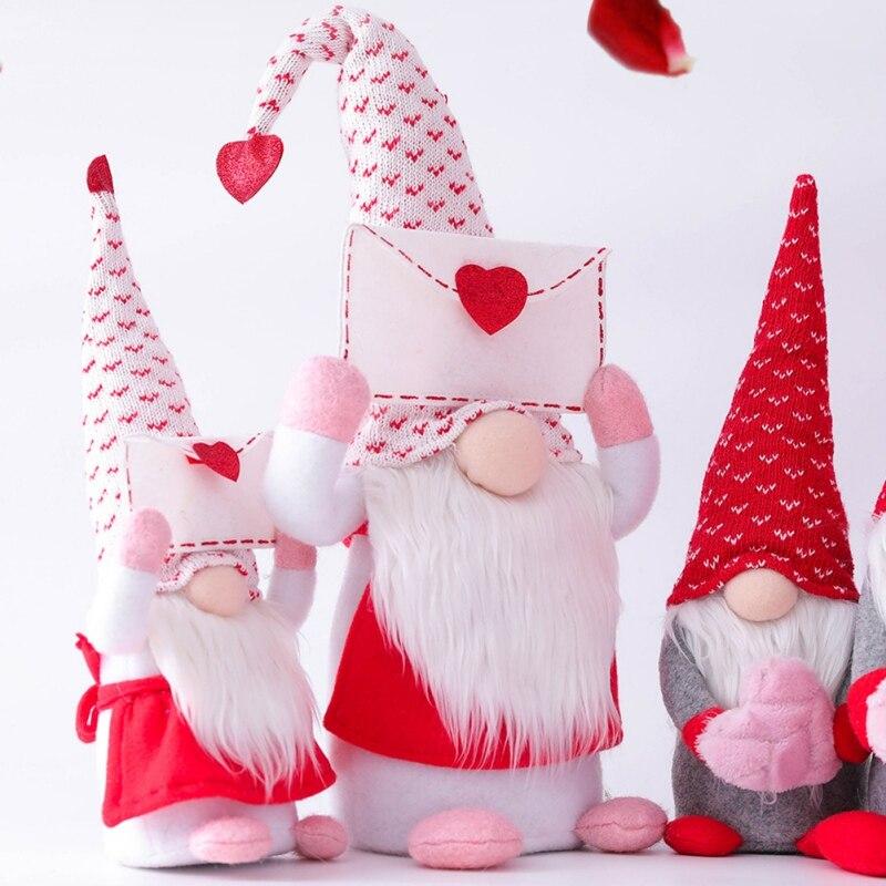 Christmas Gnome Love Heart Ornament Envelope Faceless Doll Merry Christmas Decoration For Home Xmas Navidad Natal New Year