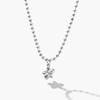 Jbans Classic Volume Flower Pendant Ball Chain Necklace (C2503-An954_Sv)