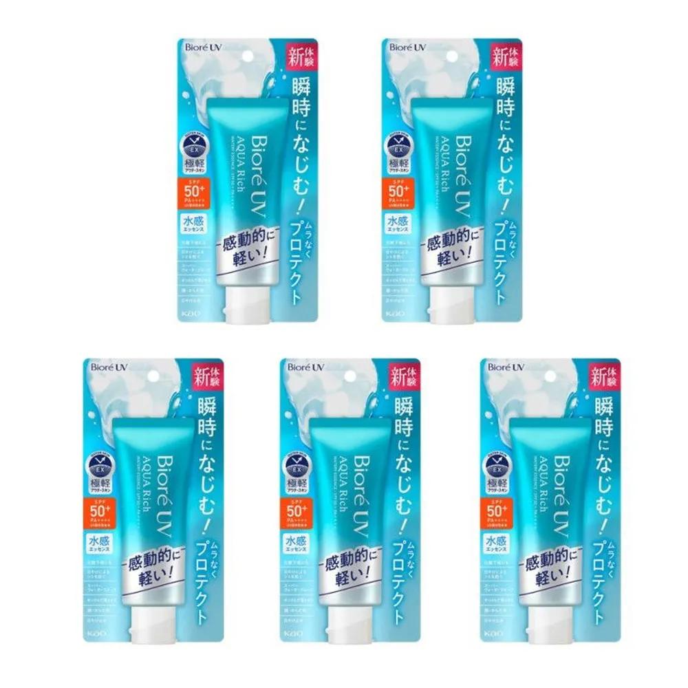 Biore UV Aqua Rich Watery Essence 70g x 5 packs Non-white cast organic sunscreen
