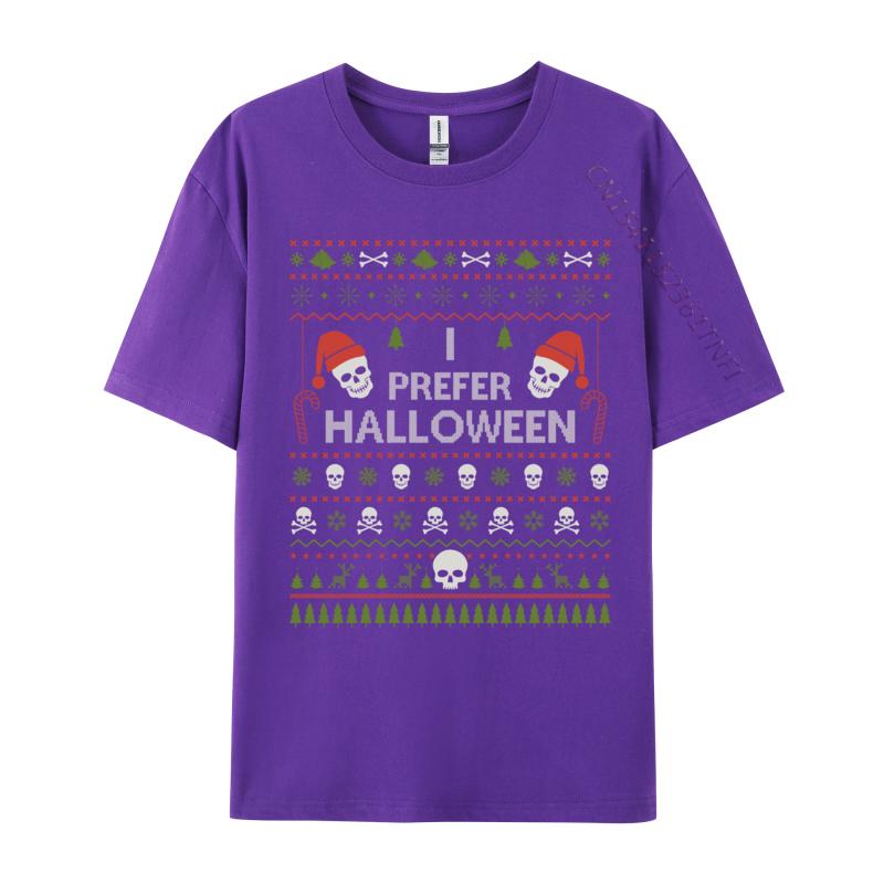 Ich bevorzuge Halloween Weihnachts-Pullover Lustige Hässliche Weihnachts-Feiertags-T-Shirts T-Shirt Hip Hop Modische Oberteile Hemden
