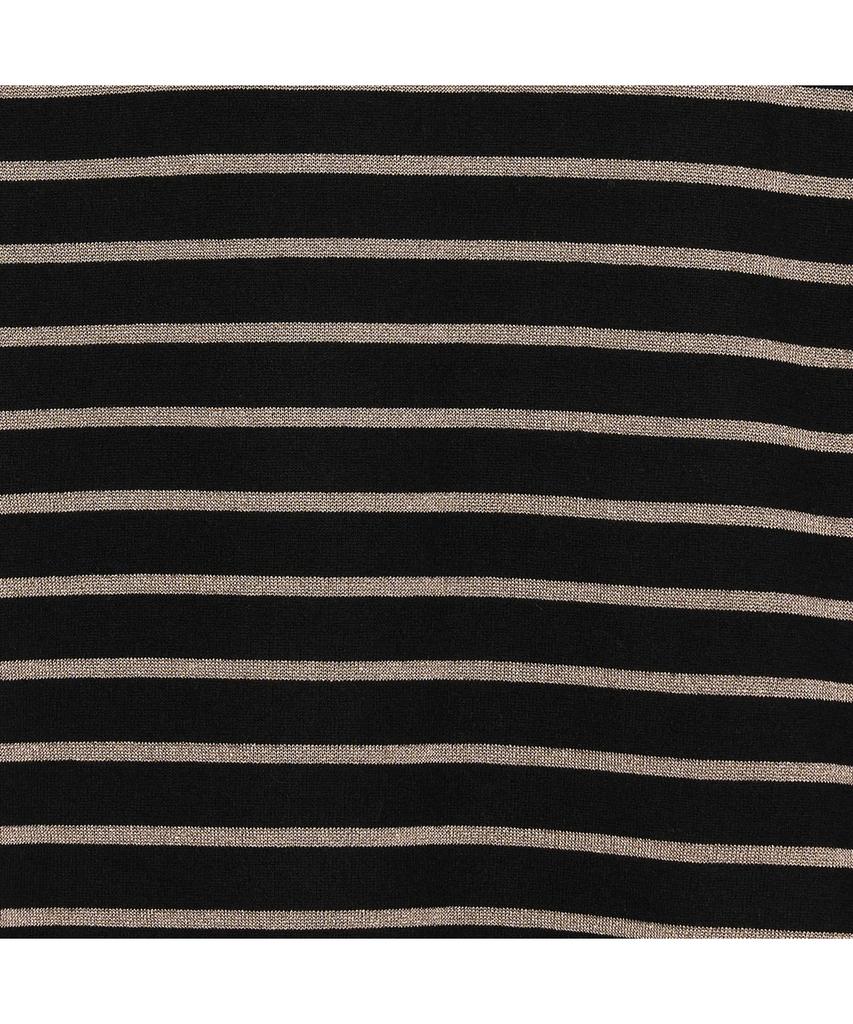 Iolo Metallic Stripe Skirt_Black