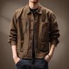 Men's High-End American Retro Heavyweight Hunting Jacket – Autumn/Winter Workwear: Loose, Tough, and Handsome.