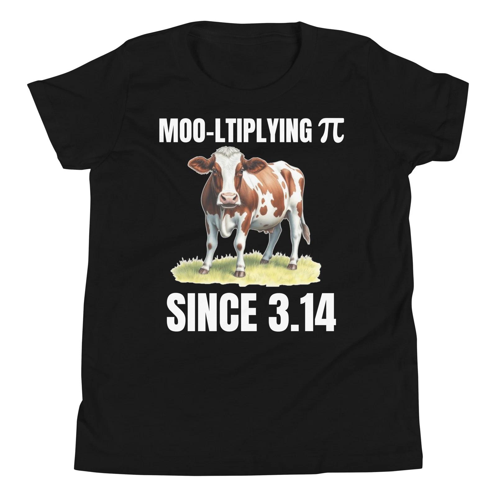 

Moo-ltiplying Pi Since 3.14 Math Teacher Students Kids Youth T-Shirt 110