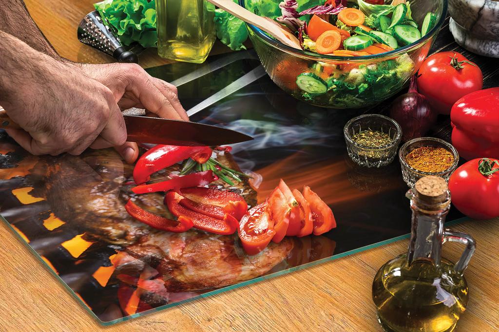 SZKLANA DESKA DO KROJENIA 40x30 GRILL